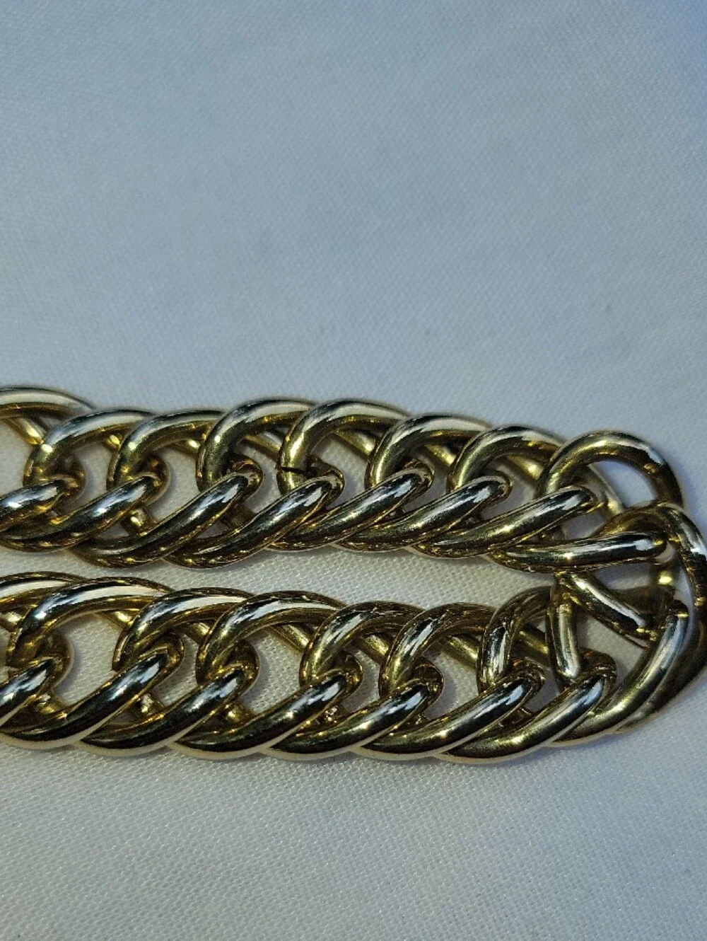 Vintage Gold Tone Men's Chain Necklace - Classic Curb Link Cuban Heavy